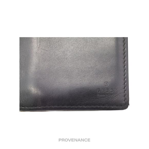 🔴 Gucci Long Wallet - Black Floral Leather - Picture 6 of 9